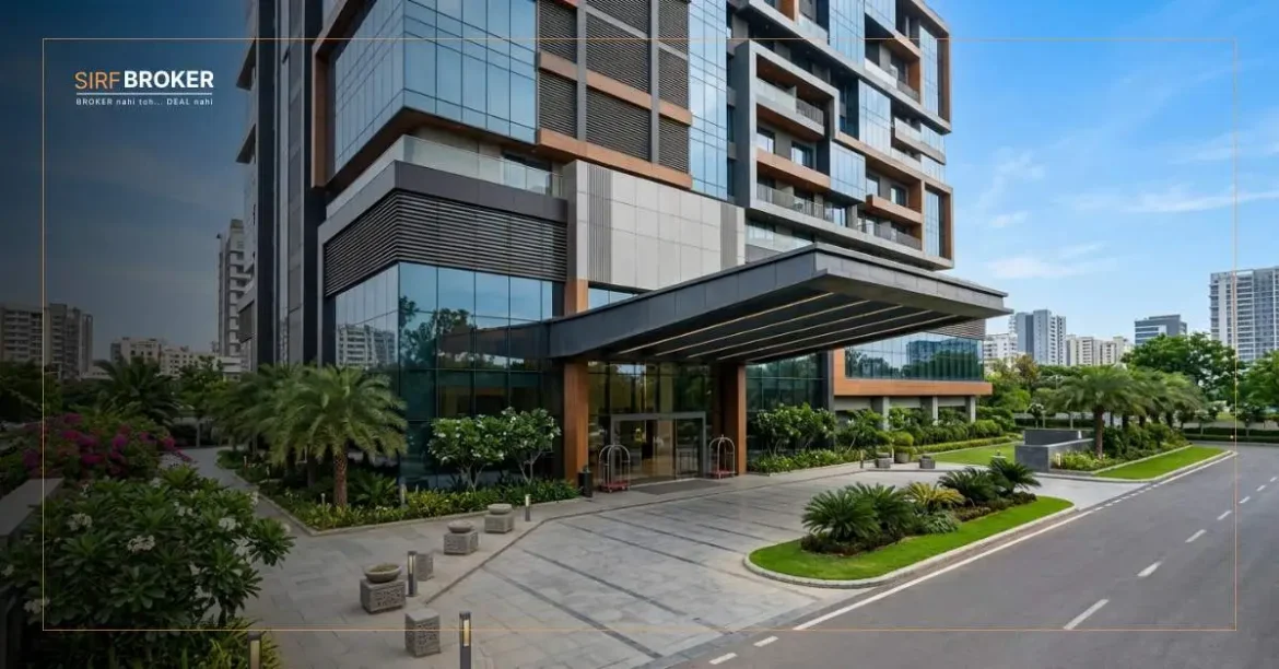 Modern branded hotel exterior in India representing the $1 billion hotel investment milestone tracking for 2026 driven by Tier 2 cities and airport corridors